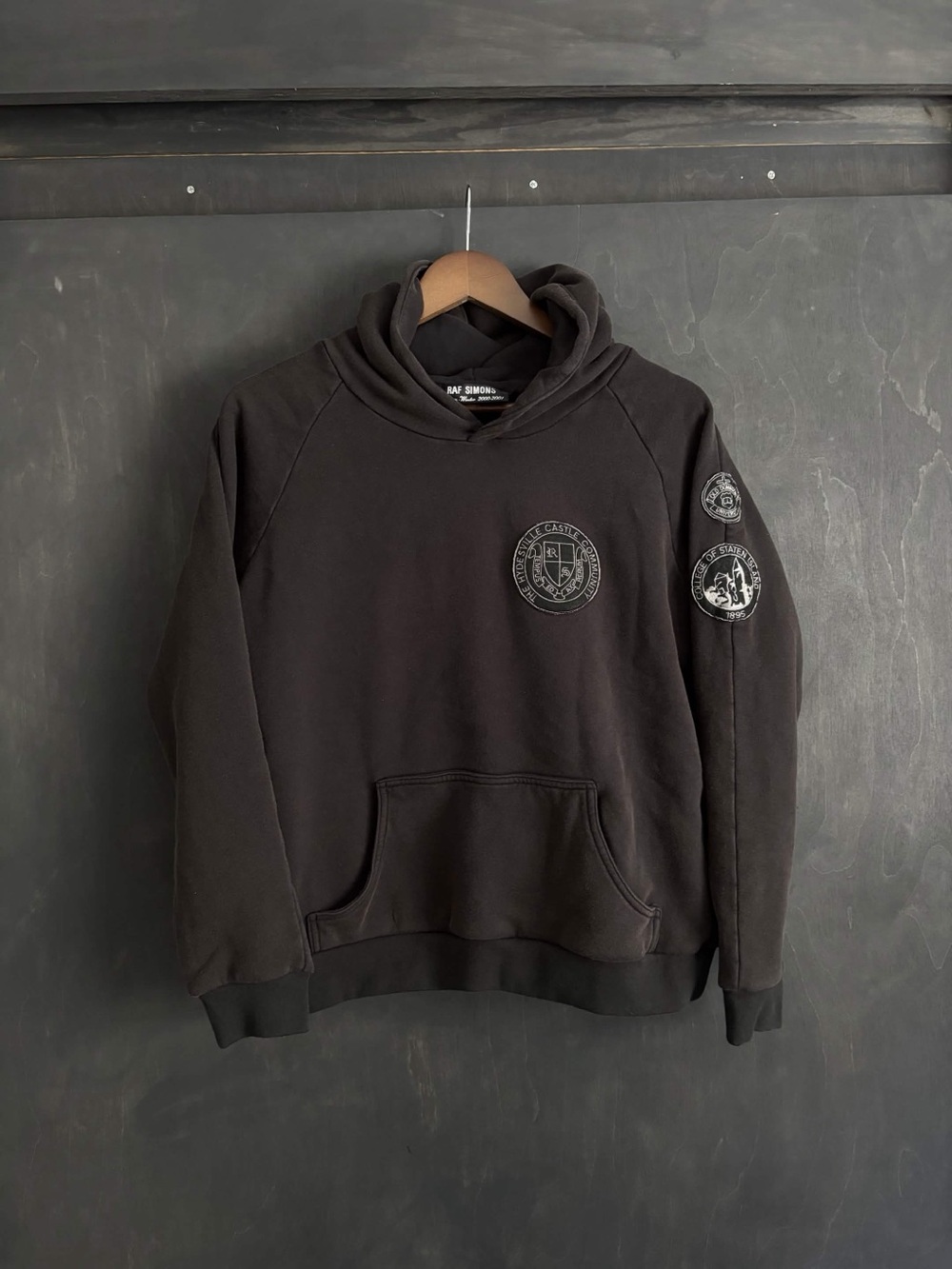 RAF Hydesville 01 archive FADED PATCHED HOODIE